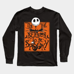 Spooky Halloween Horror Ghost Christmas Slogan Long Sleeve T-Shirt